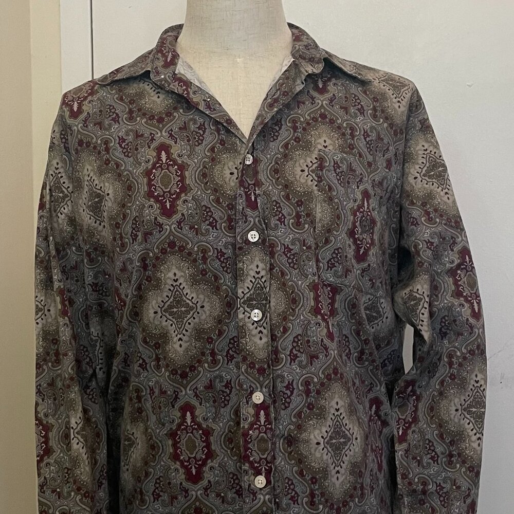Cinch Men’s Long Sleeve Western Paisley Print Shirt Size L